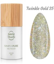 Naní ojă semipermanentă Simply Pure 5 ml - Twinkle Gold