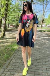 FashionLand ROCHIE SCURTA IN A CU MANECA SCURTA FAIRYTALE TALIE UNICA Multicolora