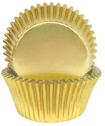  50 darabos muffin papír, muffin kapszli - Metál arany