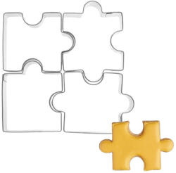  4 részes fém sütőforma és mousse forma - Puzzle (T12218)