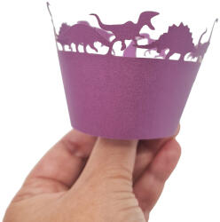  Csipke hatású muffin papír - Dinoszaurusz