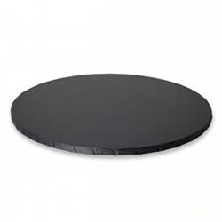 Fekete színű, kör alakú tortadob - 25 cm (T100064)