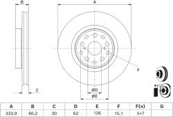Bosch Disc frana BOSCH 0 986 479 J03 (0 986 479 J03) - automobilus