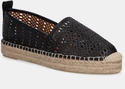 Billi Bi bőr espadrilles fekete, platformos, A8602 - fekete Női 41