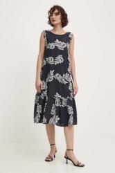 ANSWEAR ruha fekete, midi, oversize - fekete S - answear - 13 990 Ft