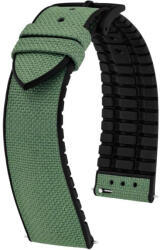 Hirsch Curea textilă Hirsch Arne L 0925090045-5, verde, material textil/ cauciuc natural, lungime L, eliberare rapidă 22 mm
