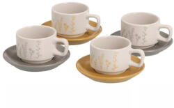 Zeller Set espresso 8 piese Zeller, gresie, 6.3x4.6 cm, 70 ml, multicolor (ZE-26539)
