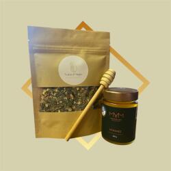 Natural M. , MMM Napfény melege hangulatjavító teakeverék és méz Fajta: A napfény melege hangulatjavító tea + hársméz