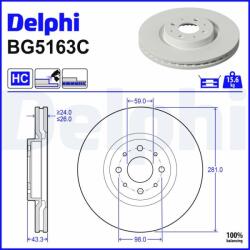 DELPHI Disc frana DELPHI BG5163C (BG5163C)