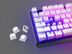 Steelseries PrismCAPS Universal Double Shot PBT Keycaps White UK (60219) - blacktip