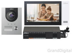 Dahua IP video kaputelefon szett - KTP01(F) (VTH2421FW-P + VTO2202F-P + PFS3005-4ET-60 + VTM114)