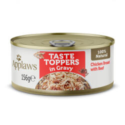 Applaws Taste Toppers in gravy chicken breast & beef 156 g