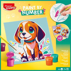 Maped Számfestő készlet, MAPED CREATIV "Paint by number", kutya és róka (IMAC907084)