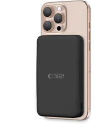 Tech-Protect Baterie Externa Wireless Tech-Protect PB24 LifeMag, 10000mAh, 15W, PD + FQI, 1 x QI - 1 x USB-A - 1 x USB-C, Neagra (bat/tec/pb/10/15/qc/1x/1x/1x/ne)