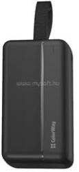 ColorWay USB töltő adapter, powerbank 30 000 mAh, nagy teljesítményű 2 USB QC3.0 + USB-C tápellátás 22, 5 W (fekete) (CW-PB300LPC2BK-PD) (CW-PB300LPC2BK-PD)