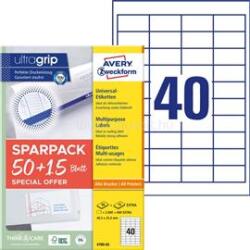 AVERY 4780-65 48, 5x25, 4 mm univerzális 50+15 lap 2600 db-os etikett (AVERY_4780-65) (AVERY_4780-65)