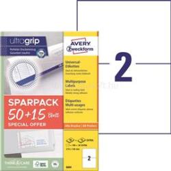 AVERY 6604 210x148 mm univerzális 50+15 lap 130 db-os etikett (AVERY_6604) (AVERY_6604)