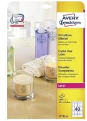AVERY L7781-25 45, 7x25, 4 mm 1000 db-os víztiszta etikett (AVERY_L7781-25) (AVERY_L7781-25)
