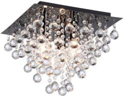Reality Lancaster crystal Ceiling lamp, shiny black finishCrystal hanging beads3*E14 Max. 40W, bulb excl. Dia: 32cm H: 26.8cm - REAL-627803-29 (REAL-627803-29)