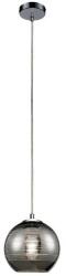 Reality Jaron Pendant lamp chrome Size: 20*20*120cm 1xE27 40W bulb excl. Glass chrome galvanized - REAL-324211-06 (REAL-324211-06)