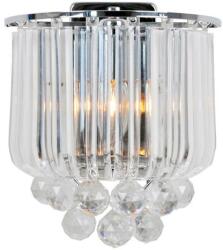 Reality Utah 1lt wall lamp, chrome1*E27 bulb not inc. Hangings acrylic clearlamp size L: 21*H: 17cm D: 14 - REAL-225001-06 (REAL-225001-06)