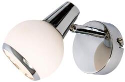 Reality Loris Spot lamp, chromewhite glass Dia: 8cmcanopy Dia: 8cm H: 14cm1*E14, Max. 40W, bulb excl. - REAL-817401-06 (REAL-817401-06)