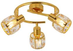 Reality Crownie gold 3lt G spot lamp, shiny gold3*E14, bulb excl. crystal shade Dia: 9.6cm H: 7cmtube Dia: 26cm canopy Dia: 10cm - REAL-830933-03 (REAL-830933-03)