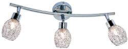 Reality Mesh 3lt Spot lamp, chrome shade mesh Dia: 8cm canopy Dia: 8cm H: 13cm L: 53cm 3*G9 33W, bulb incl. - REAL-809803-06 (REAL-809803-06)
