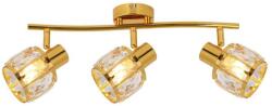 Reality Crownie gold 3lt spot lamp, shiny gold3*E14, bulb excl. crystal shade Dia: 9.6cm H: 7cmtube L: 45cm canopy Dia: 10cm - REAL-830903-03 (REAL-830903-03)