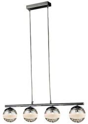 Reality Dream Pendant lamp chrome Size: 60*100*11cm 6xG9 33W bulb incl. Glass clear with matt stripe. Crystal deco - REAL-322833-06 (REAL-322833-06)