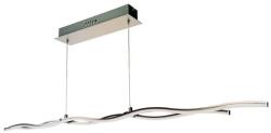 Reality Wave Line Pendant lamp LED satin nickel L: 100cm*H120cm Metal: alu. Shade Acrylic20W 1600Lm 3000K. - REAL-325502-07 (REAL-325502-07)