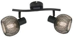 Reality Loretto Loretto black 2-ltall metal parts in black, Shade Black, for 2 x E14, max. 40W bulb not incl. L: 25cm shade D: 9cm - REAL-830702-02 (REAL-830702-02)