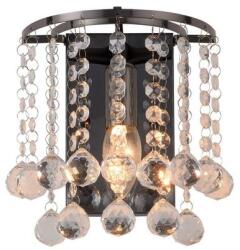 Reality London crystal Wall lamp, chrome Crystal hanging beads 1*E14 Max. 40W, bulb excl. Size: 18*12*19cm - REAL-227701-29 (REAL-227701-29)