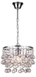 Reality London crystal Pendant lamp, chromeGlass hanging beads1*E27 Max. 40W, bulb excl. Dia: 25cm. Total H: 120cm - REAL-327701-06 (REAL-327701-06)