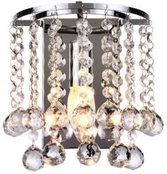 Reality London crystal Wall lamp, chromeCrystal hanging beads1*E14 Max. 40W, bulb excl. Size: 18*12*19cm - REAL-227701-06 (REAL-227701-06)