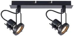 Reality Fiji 2 1lt spot black, GU10*2 bulb not incl. canopy: L320*W60MM*H25MM, lamp size：L320*W60*H160MM - REAL-823702-02 (REAL-823702-02)