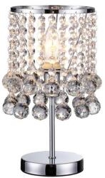 Reality London crystal Table lamp, chromeCrystal hanging beads 1*E14 Max. 40W, bulb excl. Dia: 16cm. H: 15cm base base Dia: 12cm Total H: 32cm - REAL-527701-06 (REAL-527701-06)
