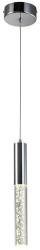 Reality Neda Pendant lamp 5W LED 350lm natural whitechrom metal/acryliccanopy Dia100*H38mmlamp H: 290mm Dia. 38mmtotal: 1000mm. Shade Acrylic with bubbles - REAL-333901-06 (REAL-333901-06)