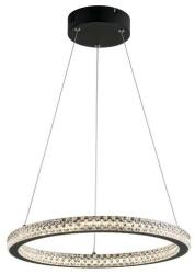 Reality Mitchell Pendant lamp, Alu. and Crystal and Iron Sandy Black LED 36W; 80lm/W; 4000K25000hours; CRI≧80; A+With Remote control, on/off+dimmableSize: D400*H1200mm - REAL-339401-30 (REAL-339401-30)