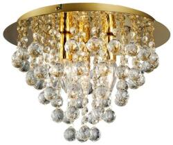 Reality London crystal Ceiling lamp Round "LONDON" golden METAL + clear Crystal 3x E14 · max. 40W bulb excl. Product dimensions: Width: 38cm Height: 26.5cm - REAL-627703-03 (REAL-627703-03)