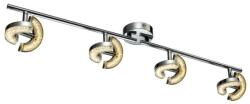 Reality Semic 8lt Spot lamp, chromeDia. 10cm acrylic shade with diamond effect Canopy Dia: 8cm, lamp size: 78*12*10cm8*3W 8x240Lm 3000K. - REAL-823908-06 (REAL-823908-06)