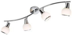 Reality Loris Spot lamp, chromewhite glass Dia: 8cmcanopy Dia: 8cm tube L: 70cm4*E14, Max. 40W, bulb excl. - REAL-817404-06 (REAL-817404-06)