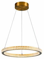 Reality Mitchell Pendant lamp, Alu. and Crystal and Iron Galvanized gold Alu. LED 36W; 80lm/W; 4000K25000hours; CRI≧80; A+With Remote control, on/off+dimmableSize: D400*H1200mm - REAL-339401-32 (REAL-339401-3
