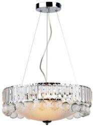 Reality Irsina 3LT Pendant lamp 40*40cm H90cm Metal: chrome Shade glass, deco balls acrylic3xE27 60W bulb excl. - REAL-323003-06 (REAL-323003-06)