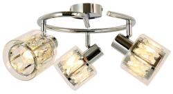 Reality Elmo 3lt G spot lamp, chrome3*E14, bulb excl. crystal shade Dia: 9.6cm H: 7cm + glass shade transparent Dia. 10cm H: 8cmtube Dia: 26cm canopy Dia: 10cm - REAL-838833-06 (REAL-838833-06)
