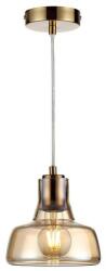 Reality Haga ChandelierE27X1 MAX40WIron+glass amberD16.5CM canopy and cup gold mat - REAL-334701-22 (REAL-334701-22)