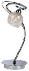 Reality Ariana Table lamp, chrome 1*G9 Max. 33W bulb incl. clear glass with metal mesh inside. Glass H: 12cm H: 10cm. TL H: 32cm. Dia: 16cm - REAL-527901-06 (REAL-527901-06)