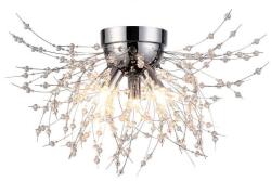 Reality Pearls 3LT Ceiling lamp D480*H32mm Metal: chrome Acrylic deco3*G9 33W bulb incl. - REAL-225303-06 (REAL-225303-06)