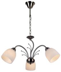 Reality Alice Pendant lamp, satin nickel3*E27 Max 60W, bulb excl. Glass Dia: 10cm H: 11cmTotal Dia: 53.8cm H: 67cmHS - REAL-117103-07 (REAL-117103-07)