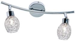 Reality Mesh 2lt Spot lamp, chrome shade mesh Dia: 8cm canopy Dia: 8cm H: 13cm L: 36cm 2*G9 33W, bulb incl. - REAL-809802-06 (REAL-809802-06)